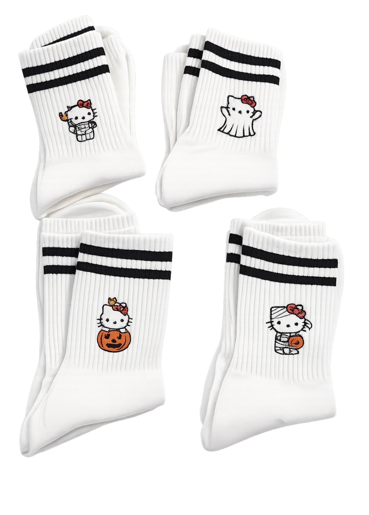 TWO STRIPE HALLOWEEN SOCK