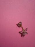 PINK & GOLD BELLY RING