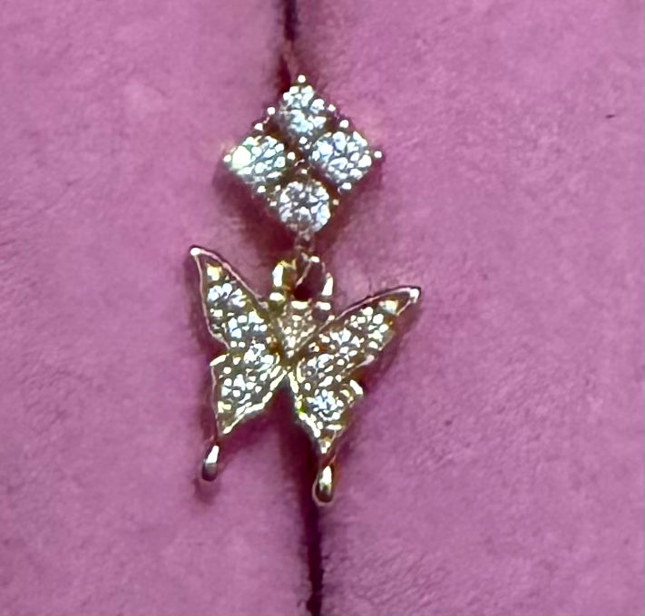 BUTTERFLY DANGLEY NOSE HOOP